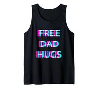 Free Dad Hugs Pride Proud Ally LGBT Rainbow Flag Support Camiseta sin Mangas