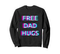 Free Dad Hugs Pride Proud Ally LGBT Rainbow Flag Support Sudadera