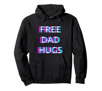 Free Dad Hugs Pride Proud Ally LGBT Rainbow Flag Support Sudadera con Capucha