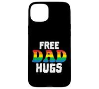 Free Dad Hugs Rainbow LGBT Gay Orgulloso Aliado Feliz Mes del Orgullo Carcasa para iPhone 15 Plus