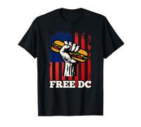 Free DC Sandwich Activism USA Flag Protest Fist Humor Camiseta