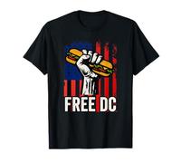 Free DC Sandwich Activism USA Flag Protest Fist Humor Camiseta