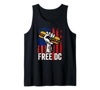 Free DC Sandwich Activism USA Flag Protest Fist Humor Camiseta sin Mangas