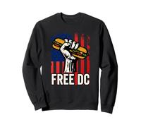 Free DC Sandwich Activism USA Flag Protest Fist Humor Sudadera
