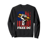 Free DC Sandwich Activism USA Flag Protest Fist Humor Sudadera