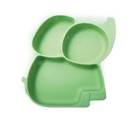 FREE EUPHORIA Plato bebé con ventosa | Plato de silicona de grado alimentario | 3 compartimentos | BLW | Diseño Elefante | Seguridad certificada