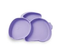 FREE EUPHORIA Plato bebé con ventosa | Plato de silicona de grado alimentario | 3 compartimentos | BLW | Diseño Conejo | Seguridad certificada
