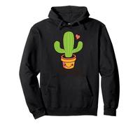 Free Hugs Cactus Corazón Amor Cactus Sudadera con Capucha