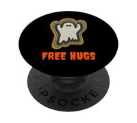 Free Hugs Ghost and Spirit Spooky Fall Design PopSockets PopGrip Adhesivo