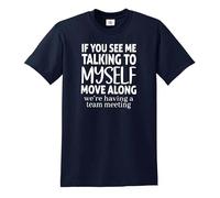 Free HUGS JUST Kidding Dont't Funny Novelty Joke - Camiseta para hombre, Camiseta azul marino con estampado blanco, 3XL
