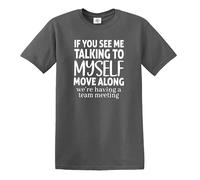 Free HUGS JUST Kidding Dont't Funny Novelty Joke - Camiseta para hombre, Camiseta gris con estampado blanco, 4XL