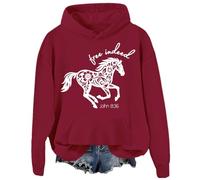 Free Indeed - Sudadera con capucha con versículo bíblico, camiseta cristiana de manga larga con estampado de, Burdeos, S