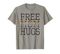 Free Mom Hugs LGBTQ+Pride Rainbow para aliados y seguidores Camiseta