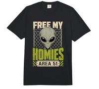 Free My Homies Area 51 Divertido Alien Protesta Conspiración Broma Comfort Colors Adult Heavyweight T-Shirt