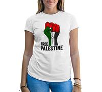 Free Palestine Camiseta De Mujer Blanca Size S