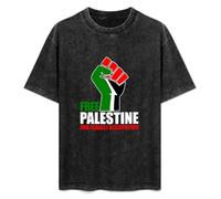 Free Palestine Gaza Freedom Unisex T-Shirt Printed tee Graphic Top Men Black Shirt M