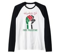 Free Palestine Shirt apoya a Palestina y Gaza Jerusalén Camiseta Manga Raglan