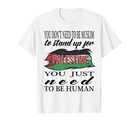 Free Palestine T-Shirt Camiseta Unisex-Adulto Blanca Manga Larga Pequeño EU S