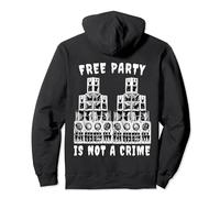 Free Party Tekno 23 - Sistema de sonido DJ Rave Sudadera con Capucha