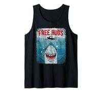 Free Shark Hugs Wildlife Ocean Animals Lover Vintage Camiseta sin Mangas