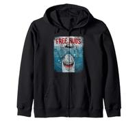 Free Shark Hugs Wildlife Ocean Animals Lover Vintage Sudadera con Capucha