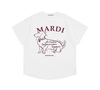 (Free Size,107)Clotty Team Fashion Brand Short Sleeve Little Daisy Summer Go-Eun Kim Same Style Loose-Fitting Pure Cotton T-Shirt Female Summer