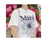 (Free Size,114)Clotty Team Fashion Brand Short Sleeve Little Daisy Summer Go-Eun Kim Same Style Loose-Fitting Pure Cotton T-Shirt Female Summer