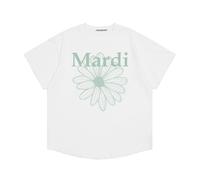 (Free Size,122)Clotty Team Fashion Brand Short Sleeve Little Daisy Summer Go-Eun Kim Same Style Loose-Fitting Pure Cotton T-Shirt Female Summer