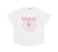 (Free Size,127)Clotty Team Fashion Brand Short Sleeve Little Daisy Summer Go-Eun Kim Same Style Loose-Fitting Pure Cotton T-Shirt Female Summer