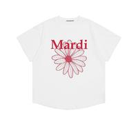 (Free Size,131)Clotty Team Fashion Brand Short Sleeve Little Daisy Summer Go-Eun Kim Same Style Loose-Fitting Pure Cotton T-Shirt Female Summer