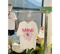 (Free Size,134)Clotty Team Fashion Brand Short Sleeve Little Daisy Summer Go-Eun Kim Same Style Loose-Fitting Pure Cotton T-Shirt Female Summer