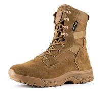 FREE SOLDIER Botas Tácticas para Hombre 8 Pulgadas Botas de Combate Ligeras Botas de Trabajo Militares de Cuero de Ante Duraderas Botas para el Desierto