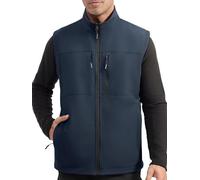 FREE SOLDIER Chaleco de Invierno para Hombre Abrigado Informal Forrado de Forro Polar Ropa de Abrigo Impermeable Reversible Softshell Chaqueta sin Mangas para Trabajo Senderismo (Azul,M)