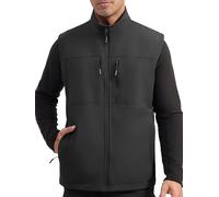 FREE SOLDIER Chaleco de Invierno para Hombre Abrigado Informal Forrado de Forro Polar Ropa de Abrigo Impermeable Reversible Softshell Chaqueta sin Mangas para Trabajo Senderismo (Negro,S)