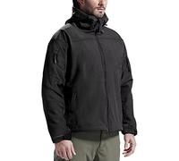 FREE SOLDIER Chaqueta de Deporte al Aire Librede con Múltiples Bolsillos Chaqueta Softshell Chaqueta Exterior Masculina(Negro M)