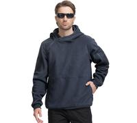 FREE SOLDIER Chaquetas de Forro Polar para Hombres Sudadera con Capucha y Cremallera 1/4, Chaqueta táctica para Exteriores del ejército a Prueba de Viento (Azul Marino, 3XL)
