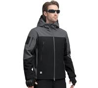 FREE SOLDIER Chaquetas Invierno para Hombre Cazadoras Militar Softshell Ropa de Trabajo Impermeable con Forro Polar para Exteriores Chaquetas de Caza Multibolsillos con Capucha