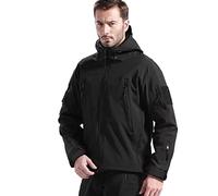 FREE SOLDIER Chaquetas Invierno para Hombre Cazadoras Militar Softshell Ropa de Trabajo Impermeable con Forro Polar para Exteriores Chaquetas de Caza Multibolsillos con Capucha