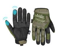 FREE SOLDIER Guantes de Moto para Hombre Verano Guantes Tácticos Militares Ideal para Motocross Ciclismo Airsoft Combate Alpinismo Guantes Dedo Lleno Verde M