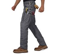 FREE SOLDIER Pantalones cargo para hombre, pantalones tácticos para hombre, elásticos, duraderos, Ripstop, EDC, pantalones de trabajo para senderismo (gris claro, 34 W/30 L)