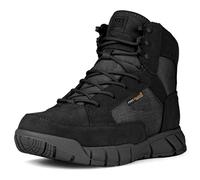 FREE SOLDIER Tattico da Uomo Stivali da 6" Leggeri Stivali Traspiranti Leggeri Estivi con Tessuto Sottile e Resistente (Nero 39 EU)