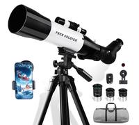 FREE SOLDIER Telescopio refractor de 70 mm de apertura de 500 mm para adultos de alta potencia, telescopio refractario astronómico profesional para adultos principiantes con adaptador de teléfono y