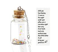 free-space Carta de hada de los dientes con caja de recuerdo Diente perdido botella conmemorativa regalo niño o niña estrella brillante con mensaje de tela (Bottle)
