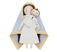 free-space Jesús Muñeca de Peluche Muñeca Virgen María Juguetes Religiosos Ángel Guardián Relleno Bautismo Peluche Regalos para Niños para Bautizo Navidad Religiosa (Virgin Mary with Baby Jesus)
