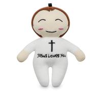 free-space Jesús Muñeca de Peluche Muñeca Virgen María Juguetes Religiosos Ángel Guardián Relleno Bautismo Peluche Regalos para Niños para Bautizo Navidad Religiosa (Jesus (Small))