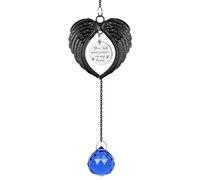 free-space Rainbow Bridge Pets Crystal Light Catcher Pet Pérdida Regalos de condolencia Recuerdo de Gato/Perro (Black)