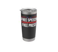 Free Speech Free Press Protect Freedom of Speech Resistance Vaso térmico de acero inoxidable de doble pared