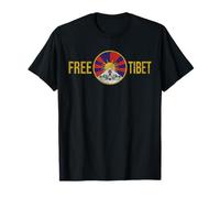 Free Tibet Tibetan Flag Emblem Restore The Dalai Lama Camiseta