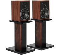 FREEAMG 40CM Juego de 2 Soportes de Madera para Altavoces de Escritorio, hasta 50KG, Soportes de Altavoz para Cine en Casa, Soportes Universales para Altavoces de Escritorio, Diseño Relleno de Arena