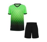 Freebily Conjunto De Ropa Deportiva De Fútbol para Niños Top Y Pantalones Corto Ropa Casual Chándal Deportivo De Verano Verde Fluorescente 13-14 años